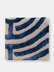 Lucca Hand-Tufted Maze Rug - Blueberry Blue