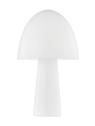 Modern White Mushroom Table Lamp - Soft White