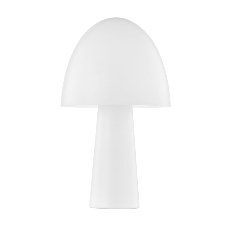 Modern White Mushroom Table Lamp - Soft White