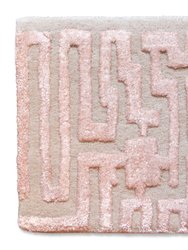 Theseus Hand-Tufted Maze Rug - Peony Pink