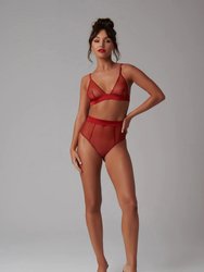 Illusion High Waist Panty - Red