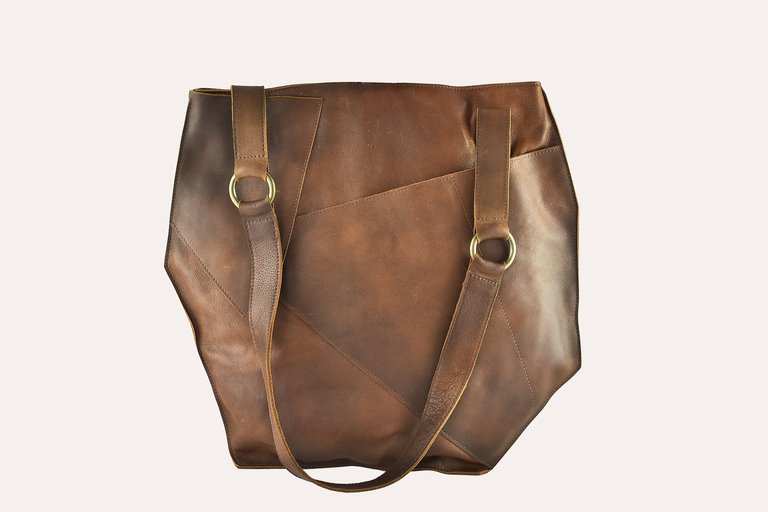 Cross Over Tote - Brown
