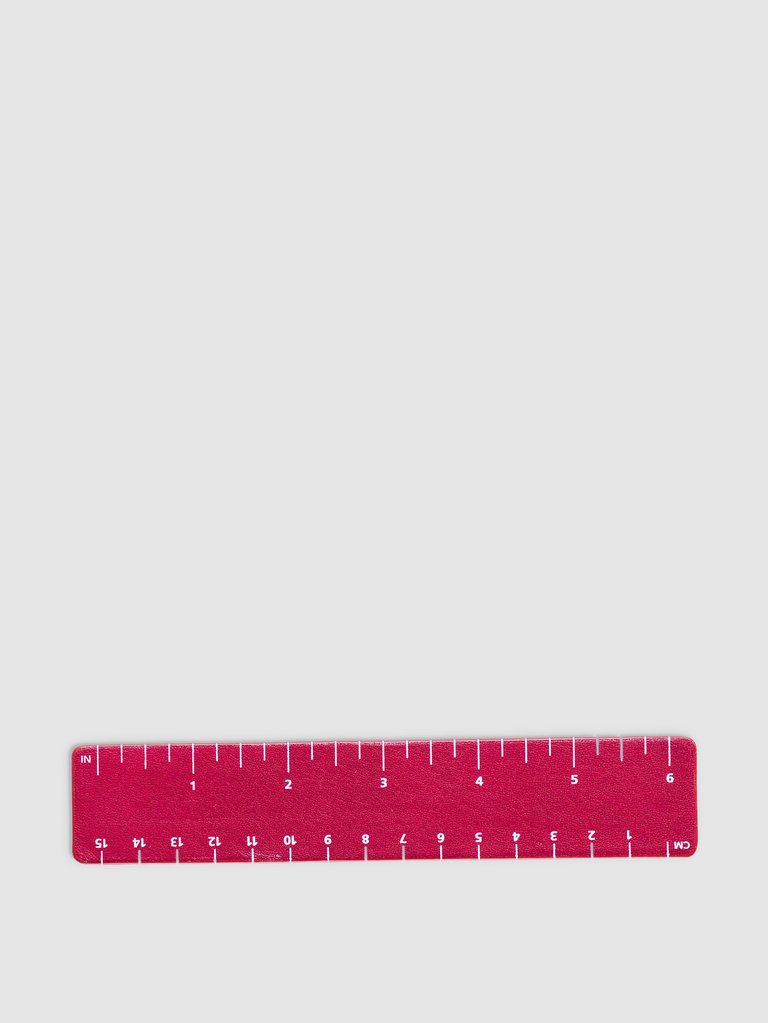 Leather Ruler - Red
