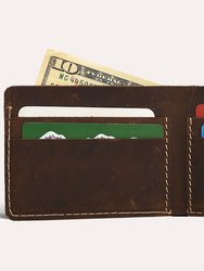 Straight Cut Bifold Wallet - Brown