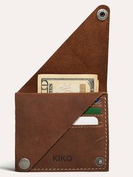 Wing Fold Card Case - Brown