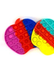 Silicone Bubble Push Pop it Fidget Toy Rainbow Apple (2 chosen randomly)