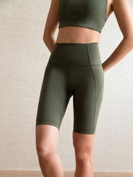 Willow Compression Bike Short in ActiveKnit - Forest