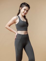 Dahlia Compression Legging in ActiveKnit - Full - Stone