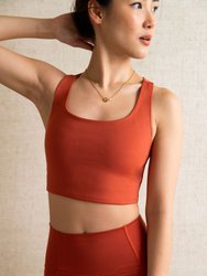 Poppy Racerback Bra In ActiveKnit  - Tangerine