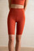 Willow Compression Bike Short in ActiveKnit - Tangerine