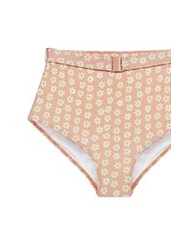 Flora Luxe Belted Bottom - White Lining
