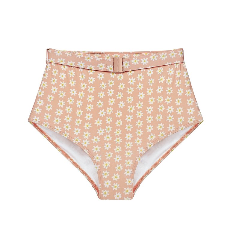 Flora Luxe Belted Bottom - White Lining