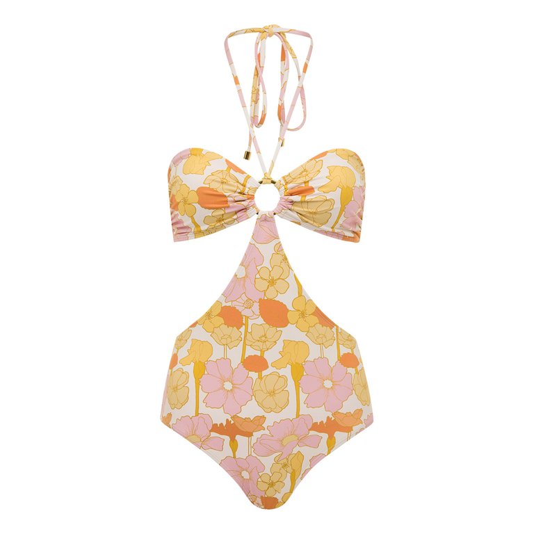 Primrose Halter Monokini - Pink