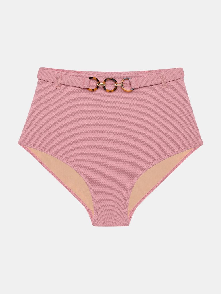 Rosette Tortoise Belted Bottoms - Pink