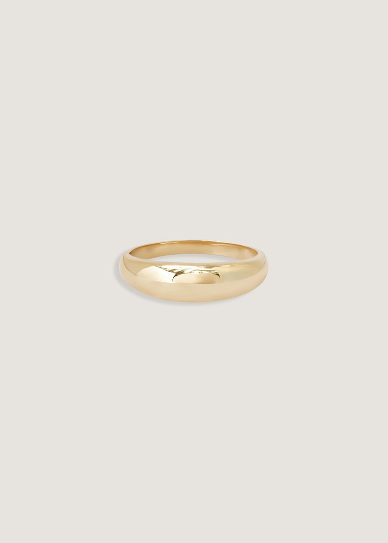 Dare To Love Classic Hollow Dome Ring Gold - Gold
