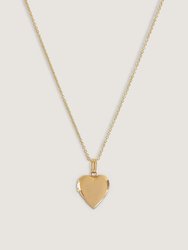 Maison Heart Locket Necklace - Gold