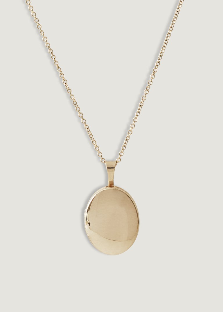 Maison Oval Locket Necklace I - Gold