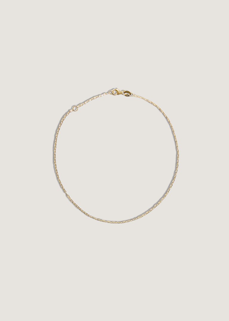 Micro Rolo Anklet - Gold
