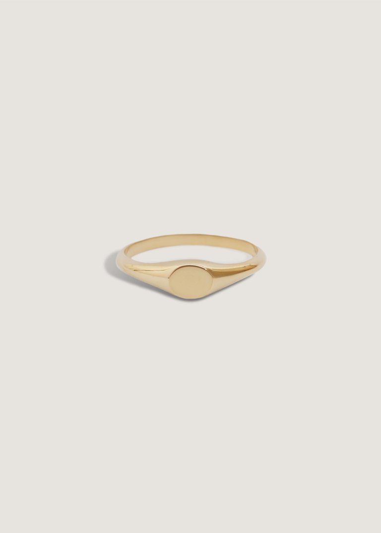 Petite Signet Ring - Gold