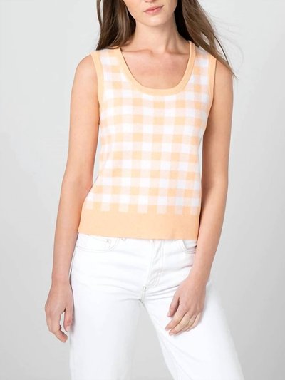 Kinross Gingham Tank In White/apricot product