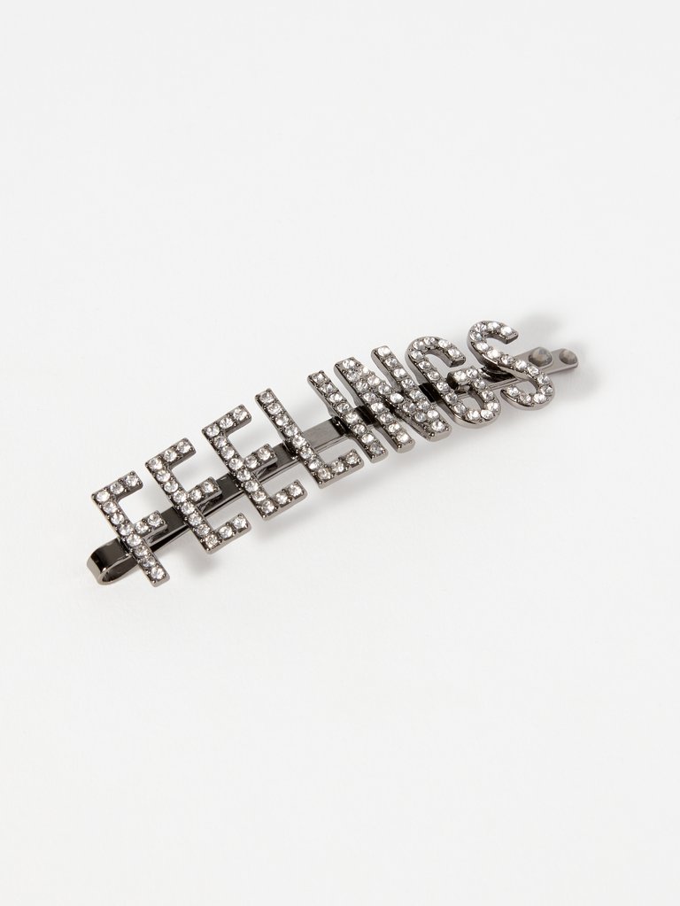 "Feelings" Rhinestone Bobby Pin