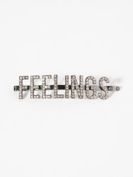 "Feelings" Rhinestone Bobby Pin