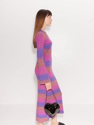 Axon Dress In Distorted Stripe