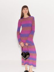 Axon Dress In Distorted Stripe