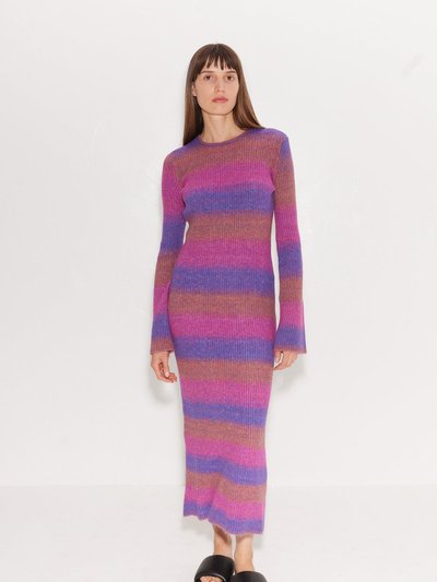 KNITS BY SM Axon Dress In Distorted Stripe product