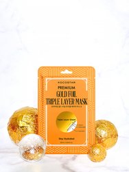 Premium Gold Foil Triple Layer Mask