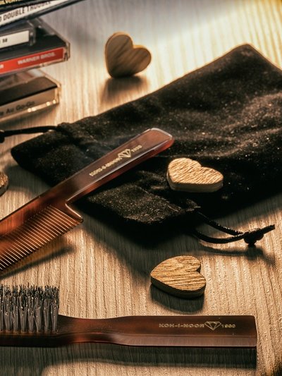 Koh-I-Noor Jaspè Mustache and Beard Boar Hair Brush & Comb Set product