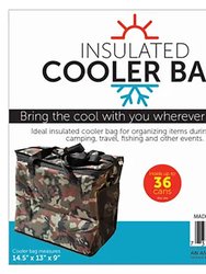 Camouflage Folding Insulated Cooler With Travel Strap