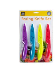 GE105-16 Colorful Paring Knife Set With Protective Covers - Pack Of 4 - Case Of 16
