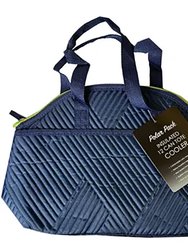 Polar Pack 12 Can Quilted Tote Bag Insulated Cooler - Blue/Green