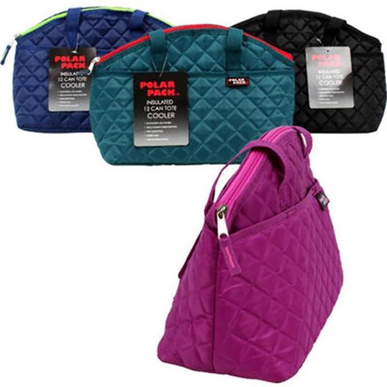 Polar Pack 12 Can Quilted Tote Bag Insulated Cooler