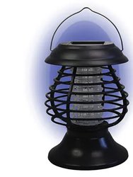 Solar-Powered Light & Insect Zapper - Black