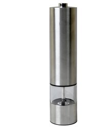 Stainless Steel Battery-Operated Salt And Pepper Grinder - Silver