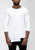 Men's 3/4 Sleeve Tee With Uneven Hem In White - White