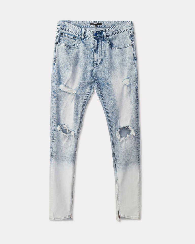 Men's Acid Washed Jean - Blue - Blue