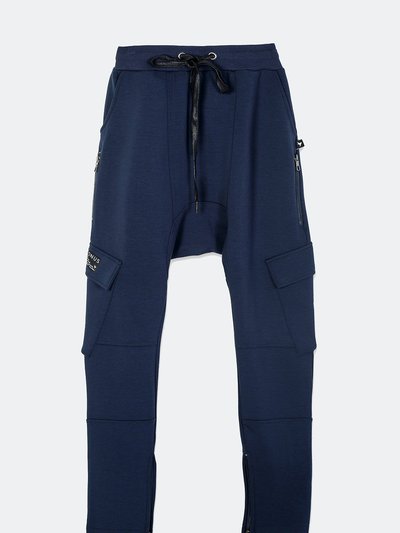 Konus Men's Ankle Zip Cargo Sweatpants In Navy product