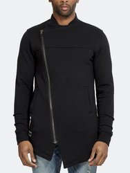 Men's Asymmetrical Jacket - Black