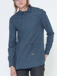 Men's Asymmetrical Zip-up Shirt