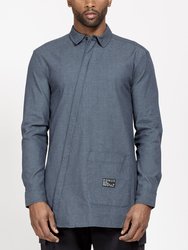 Men's Asymmetrical Zip-up Shirt