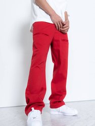 Men's Baggy Chino Pants In Red