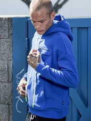 Men's Bellow Pocket Hoodie In Blue