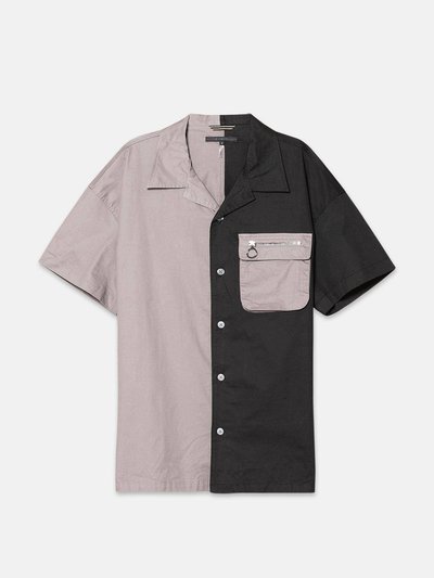 Konus Men's Bellow Pocket Oversize Short Sleeve Shirt In Black Khaki product
