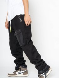 Men's Bellow Pocket Sweatpants In Black