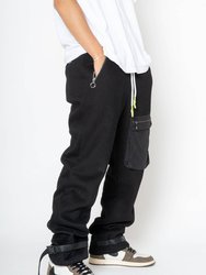 Men's Bellow Pocket Sweatpants In Black