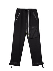 Men's Bellow Pocket Sweatpants In Black - Black