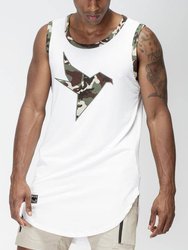 Men's Bird Logo Tanktop In White - White